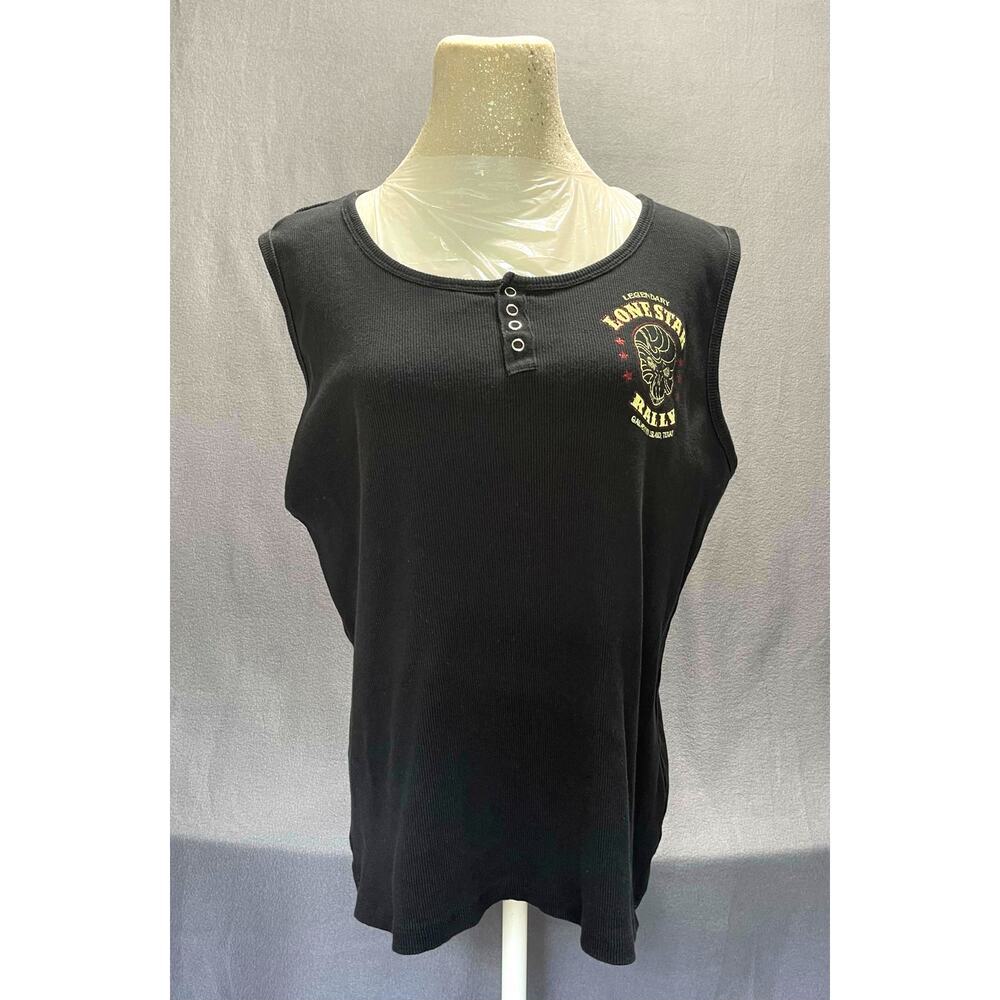 Vance Biker Wear Lone‎ Star Rally 2023 sleeveless henley tank unisex 3XL biker